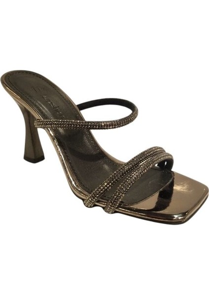 Kadın Taşlı Abiye Terlik Platin - 36 fiyatları