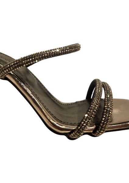 Kadın Taşlı Abiye Terlik Platin - 36 modelleri