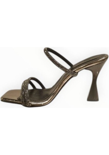 Kadın Taşlı Abiye Terlik Platin - 36 indirimleri