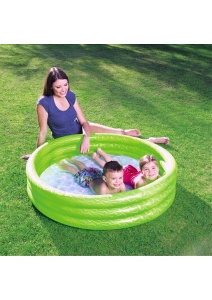 Renkli 3 Bölmeli Yeşil Çocuk Havuzu 122 x 25