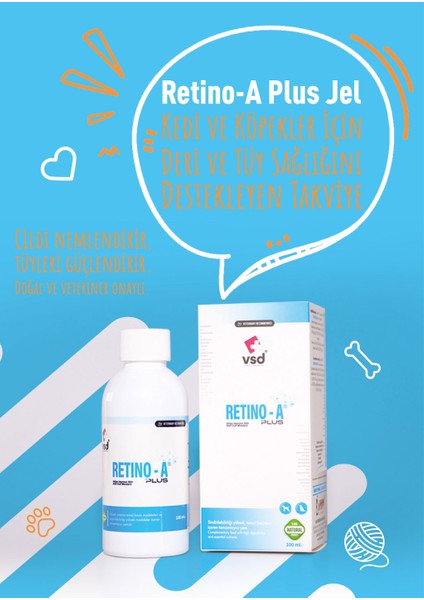 Retino-A Plus 100ML Jel Kediler İçin Kuruluk Önleyici Nemlendirici Desteği