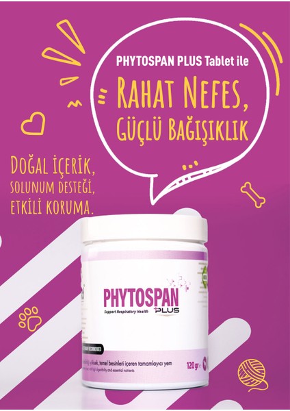 Phytospan Plus 120G Chew Tablet Kediler İçin Nefes Konforuna Katkı