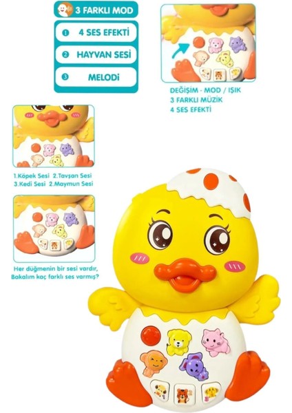 Sarı Işıklı ve Müzikli Ördek Bebek Piyanosu modelleri