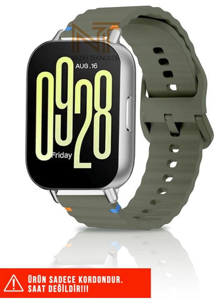 Xiaomi Redmi Watch 4 / Redmi Watch 5 / Mi Band 8 Pro Uyumlu Wave Silikon Kordon 20MM