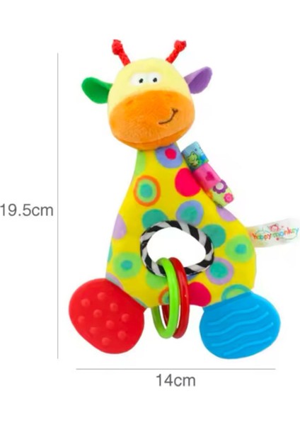 Zürafa Bebek Diş Kaşıyıcı Özellikli Çıngırak Peluş Oyuncak Ötmeli fırsatları