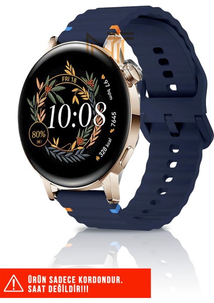 Huawei Watch Gt / Gt2 / Gt3 Elegant 42MM Uyumlu Wave Silikon Kordon 20MM