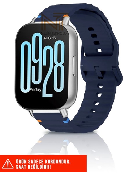 Xiaomi Redmi Watch 4 / Redmi Watch 5 / Mi Band 8 Pro Uyumlu Wave Silikon Kordon 20MM