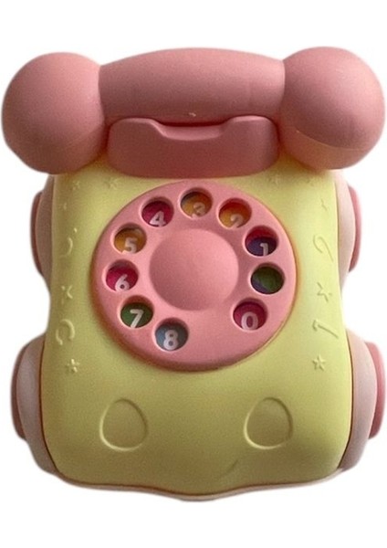 Sarı Araba Çevirmeli Telefon Oyuncağı