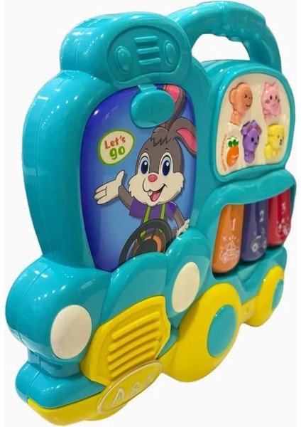 Mavi Işıklı ve Müzikli Otobüs Bebek Piyanosu modelleri