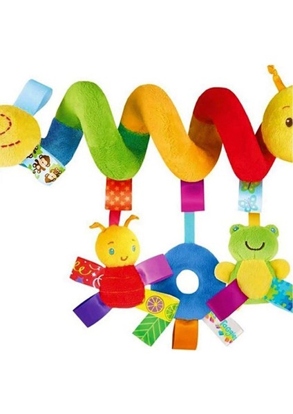 Bebek Beşik Puset Peluş Spiral Eğitici Çıngıraklı Oyuncak Bebek Arabası Asılan Yıkanabilen Oyuncağı