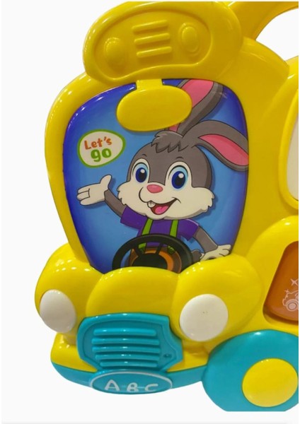 Sarı Işıklı ve Müzikli Otobüs Bebek Piyanosu modelleri