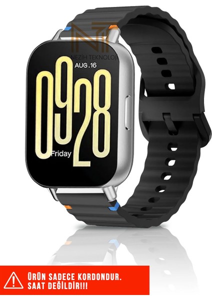 Xiaomi Redmi Watch 4 / Redmi Watch 5 / Mi Band 8 Pro Uyumlu Wave Silikon Kordon 20MM