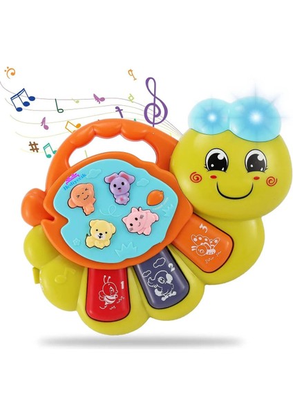 Yeşil Işıklı ve Müzikli Solucan Bebek Piyanosu fiyatları