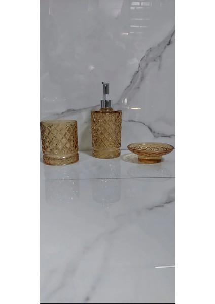 Md 3 Lü Kristal Sabunluk Amber fiyatları