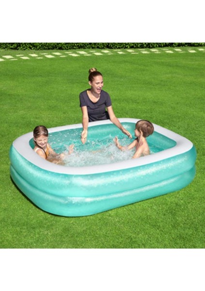 Jumbo 54005 Dikdörtgen Aile Havuzu 2.01M x 1.50M x 51CM Turkuaz