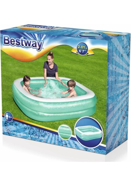 Jumbo 54005 Dikdörtgen Aile Havuzu 2.01M x 1.50M x 51CM Turkuaz