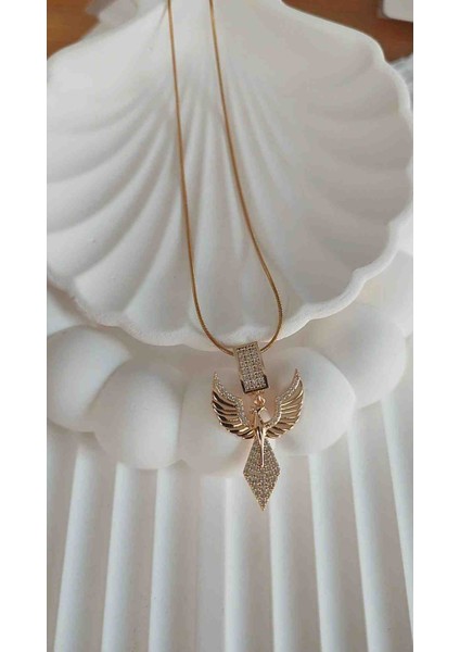 Çelik Zirkon Taşlı Ajda Charmlı Kolye 14K Görünümlü fiyatları