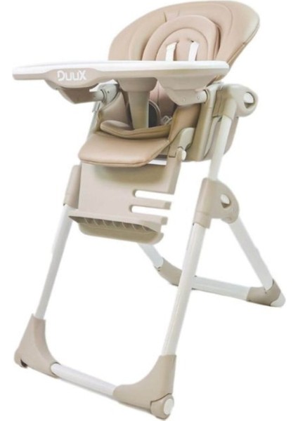 Alkon Yatarlı Portatif Katlanabilen Yükseklik Ayarlı Mama Sandalyesi Bej