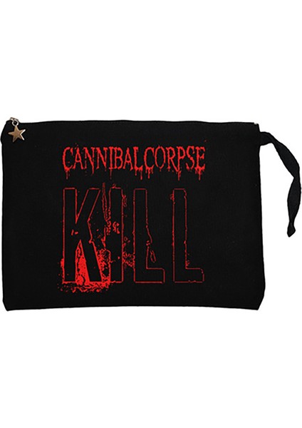 Cannibal Corpse Kill Siyah Clutch Astarlı Cüzdan / El Çantası