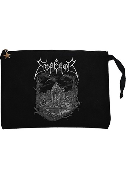 Emperor Angel Of Death Siyah Clutch Astarlı Cüzdan / El Çantası