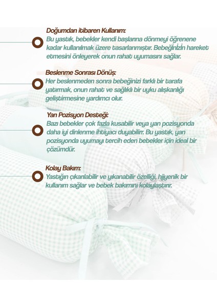 Bebek Yuvarlanma Önleyici Yastık, Yenidoğan Yan Yatış Yastığı, Serisi