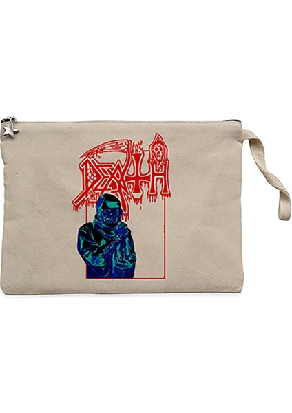 Death Lepros Krem Clutch Astarlı Cüzdan / El Çantası
