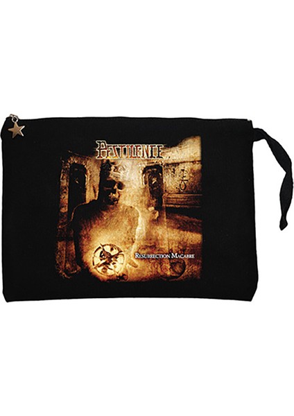 Pestilence Resurrection Macabre Siyah Clutch Astarlı Cüzdan / El Çantası
