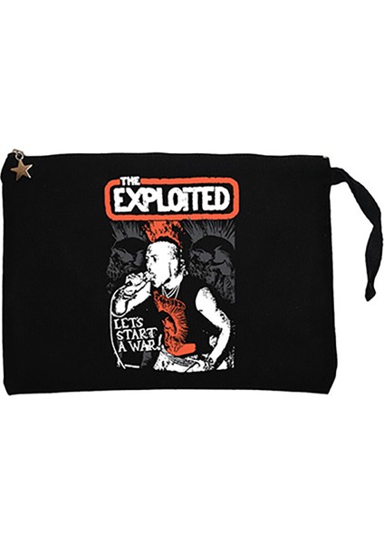 The Exploited On Stage Siyah Clutch Astarlı Cüzdan / El Çantası