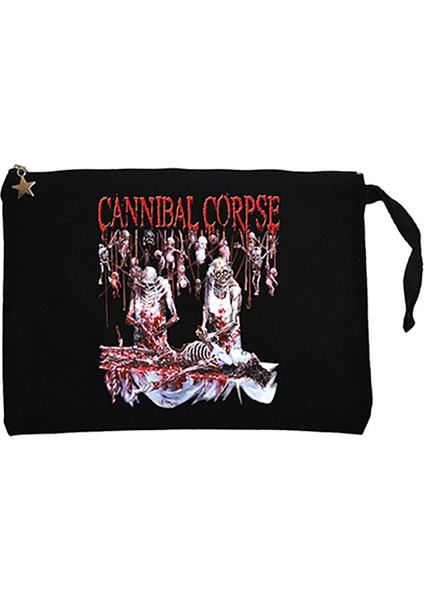 Cannibal Corpse Essential Siyah Clutch Astarlı Cüzdan / El Çantası