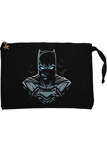 Batman Head Siyah Clutch Astarlı Cüzdan / El Çantası
