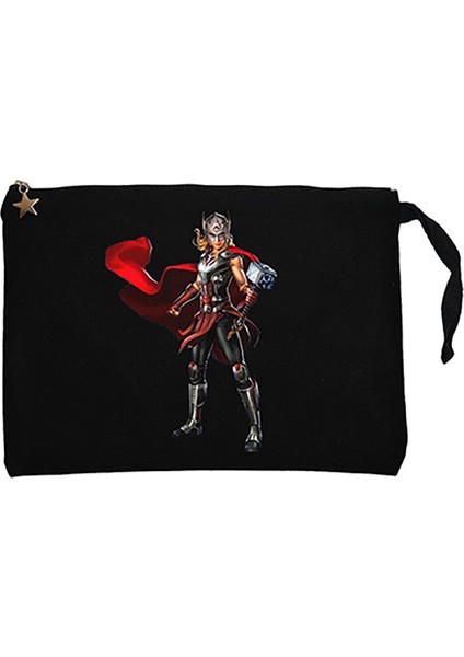 Thor War Jane Foster Siyah Clutch Astarlı Cüzdan / El Çantası