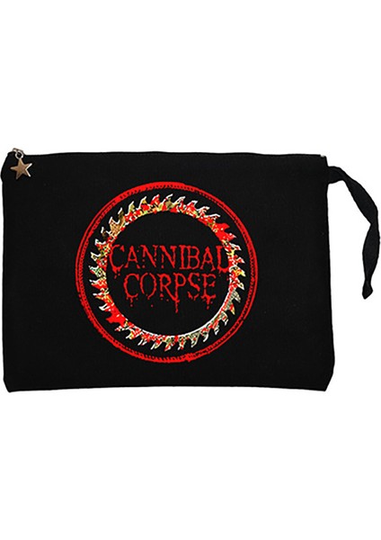 Cannibal Corpse Testere Siyah Clutch Astarlı Cüzdan / El Çantası
