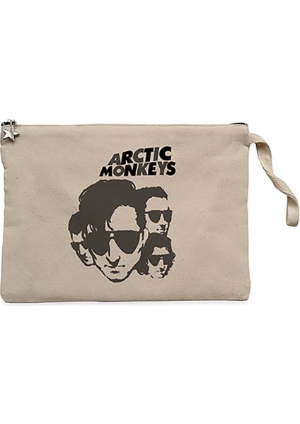 Arctic Monkeys Group 2 Krem Clutch Astarlı Cüzdan / El Çantası