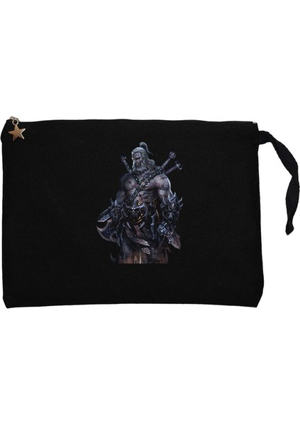 Diablo Iıı Reaper Of Souls Siyah Clutch Astarlı Cüzdan / El Çantası