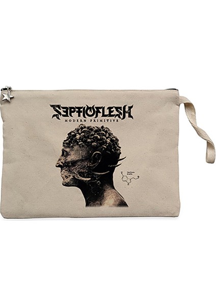 Septicflesh Modern Primitive Krem Clutch Astarlı Cüzdan / El Çantası