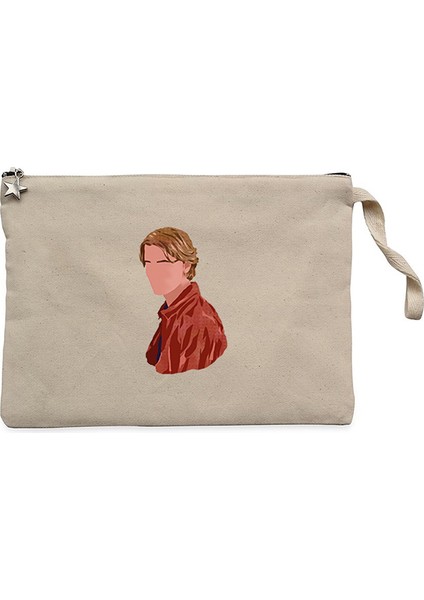 Young Royals Wilhelm Krem Clutch Astarlı Cüzdan / El Çantası