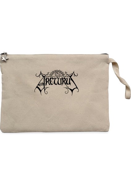 Arcturus Logo Krem Clutch Astarlı Cüzdan / El Çantası