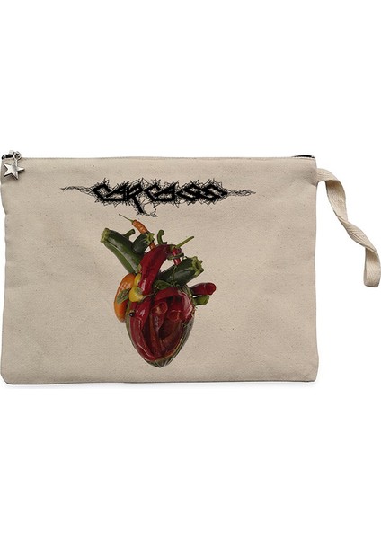 Carcass Torn Arteries Krem Clutch Astarlı Cüzdan / El Çantası