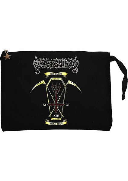 Dissection Cult Of Death Siyah Clutch Astarlı Cüzdan / El Çantası