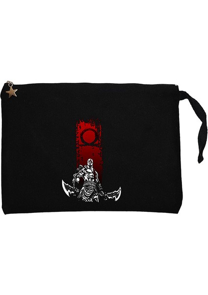 God Of War Kratos Logo Siyah Clutch Astarlı Cüzdan / El Çantası