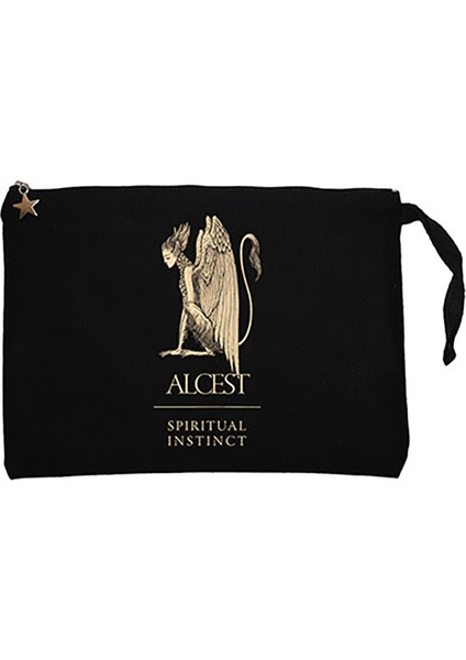 Alcest Spiritual Instinct Siyah Clutch Astarlı Cüzdan / El Çantası