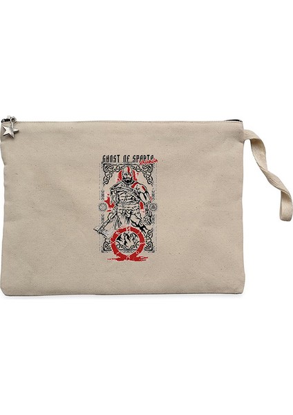 God Of War Valhalla Krem Clutch Astarlı Cüzdan / El Çantası