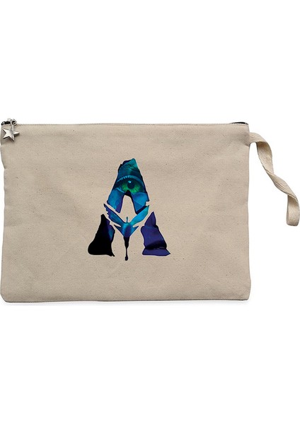 Avatar The Way Of Water Logo Krem Clutch Astarlı Cüzdan / El Çantası