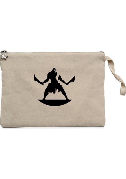 God Of War Kratos 2 Krem Clutch Astarlı Cüzdan / El Çantası