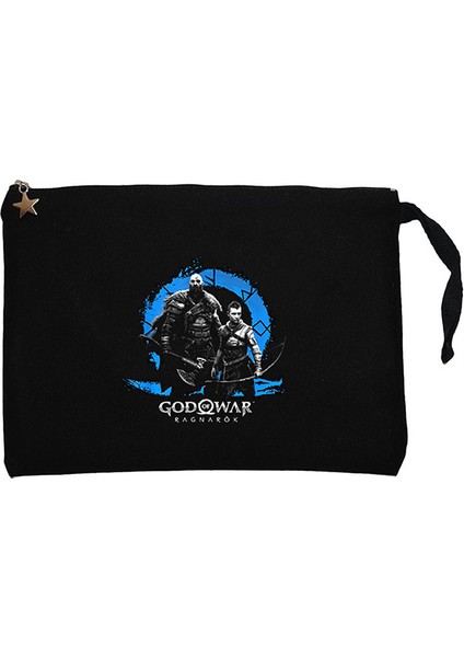 God Of War Ragnarok Kratos Atreus Logo Siyah Clutch Astarlı Cüzdan / El Çantası