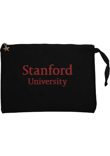 Stanford University Red Siyah Clutch Astarlı Cüzdan / El Çantası