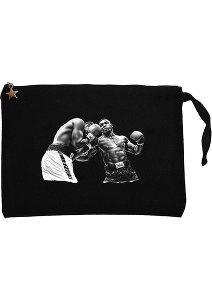 Mike Tyson Art Of Fight Siyah Clutch Astarlı Cüzdan / El Çantası