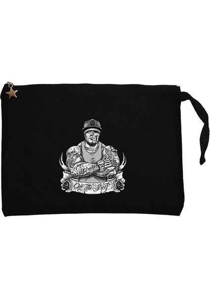 Gta All The Street Tattooed Man Siyah Clutch Astarlı Cüzdan / El Çantası