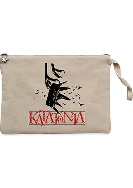 Katatonia Crown Krem Clutch Astarlı Cüzdan / El Çantası