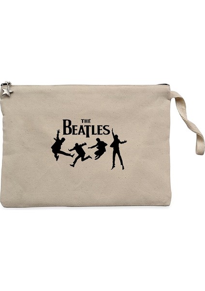 The Beatles Multimedia Krem Clutch Astarlı Cüzdan / El Çantası